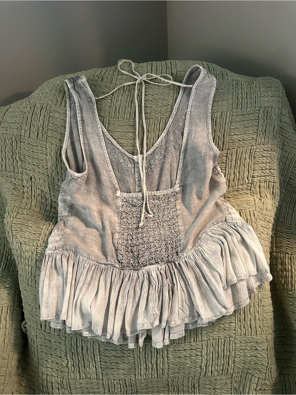 Young Threads boho festival set, lace jacket and embroidered tank. - Picture 5 of 6